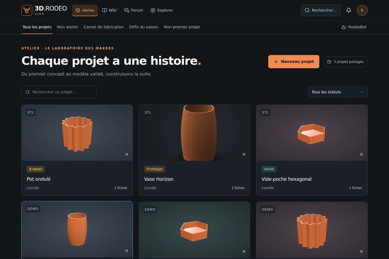 L’Atelier et ses projets de démonstration